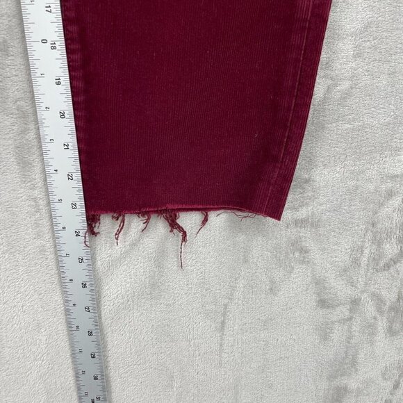 Levi's Premium Wedgie Straight Corduroy Raw Hem Crop Button Fly Jeans - Picture 16 of 16